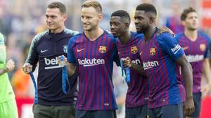 Vermaelen, Rakitic, Dembélé y Umtiti