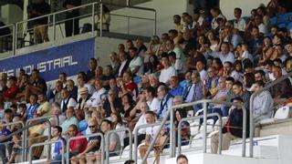 La grada, decidida a ser el motor del Avilés en el play-off de ascenso