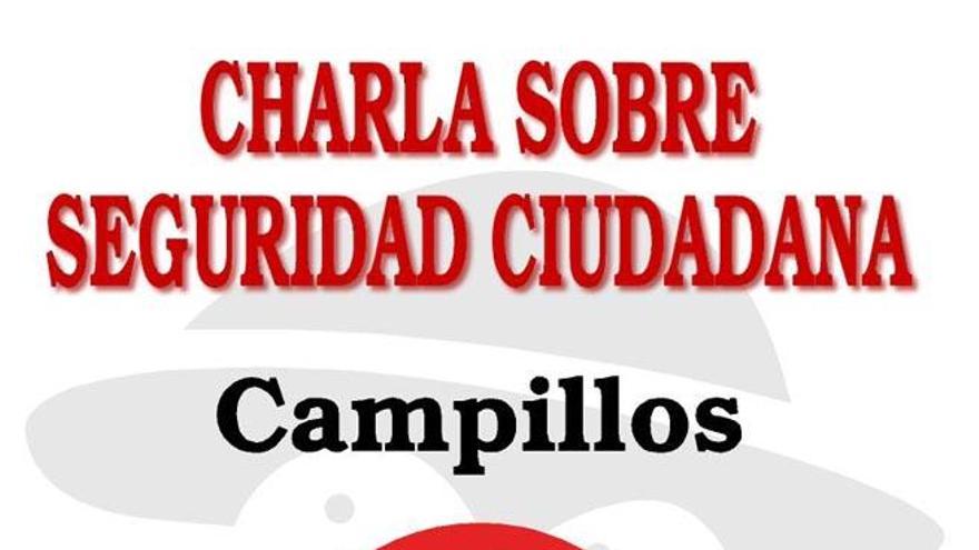 Detalle del cartel anunciador de la charla.