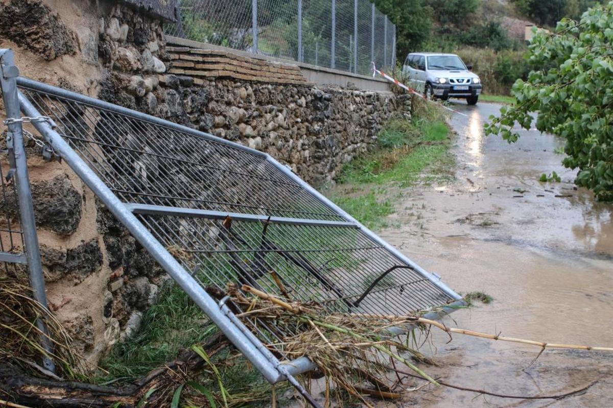 Destrozos en El Comtat por el temporal