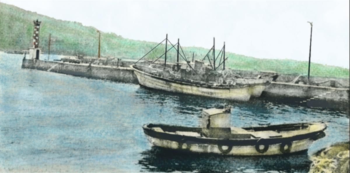 O porto cara o ano 1975.