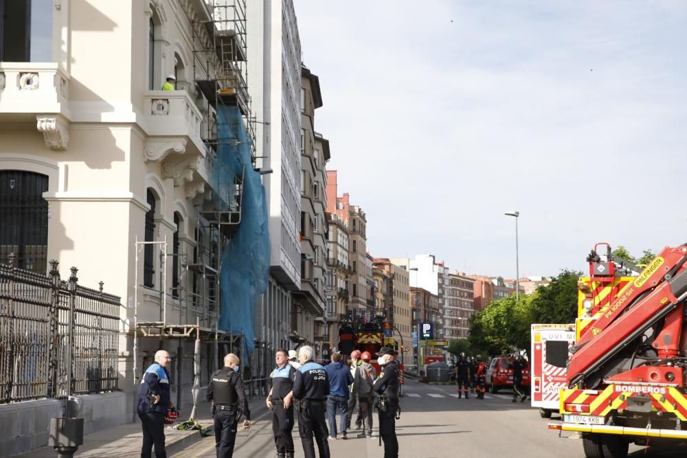 Accidente en la obra del antiguo Banco Urquijo