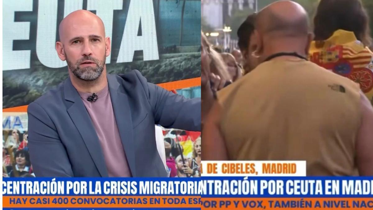 MANIFESTACIONES POR CEUTA | Un hombre se encara con un reportero de ‘Malas Lenguas’ y Gonzalo Miró estalla: «¿Dónde está la policía?»