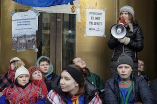 Greta Thunberg, desalojada de unas protestas en Noruega por la construcción de un parque eólico