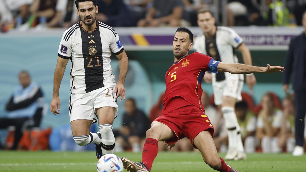 Busquets en el encuentro del pasado domingo ante Alemania