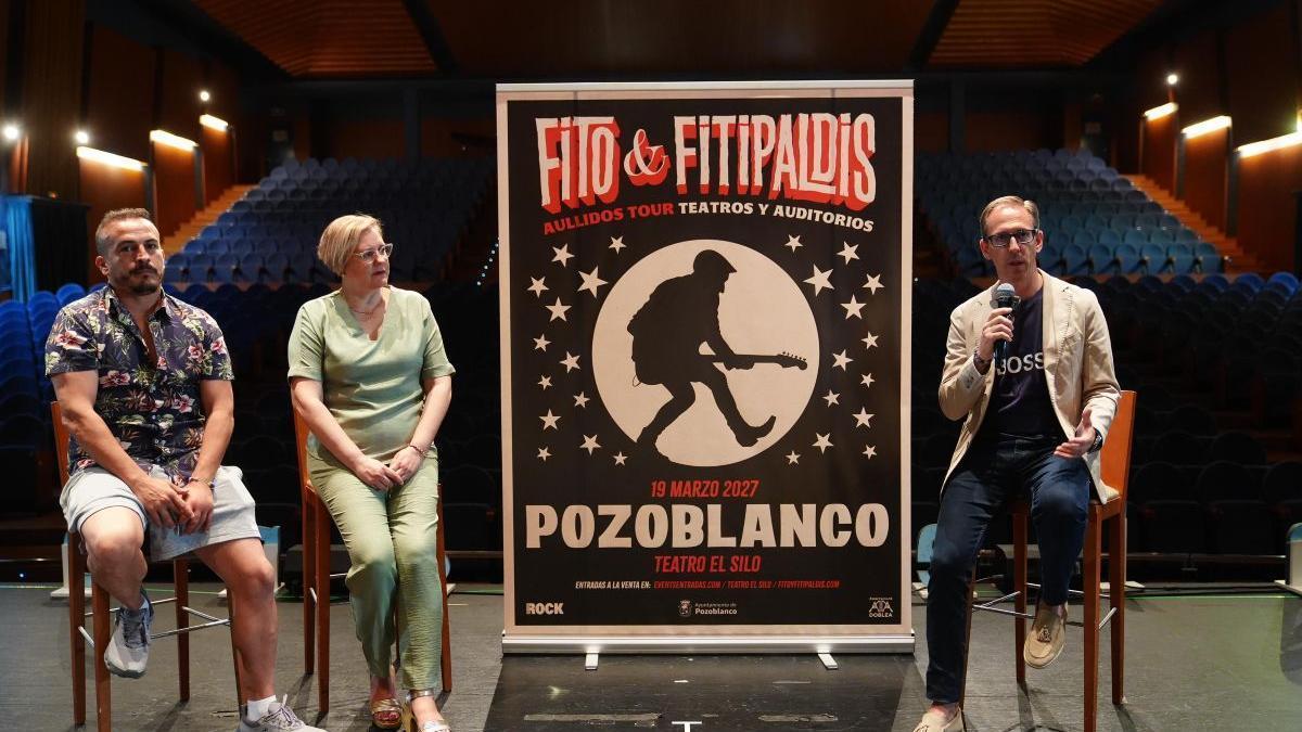 Jorge Dueñas, Marisa Sánchez y Santiago Cabello en la presentación del concierto.