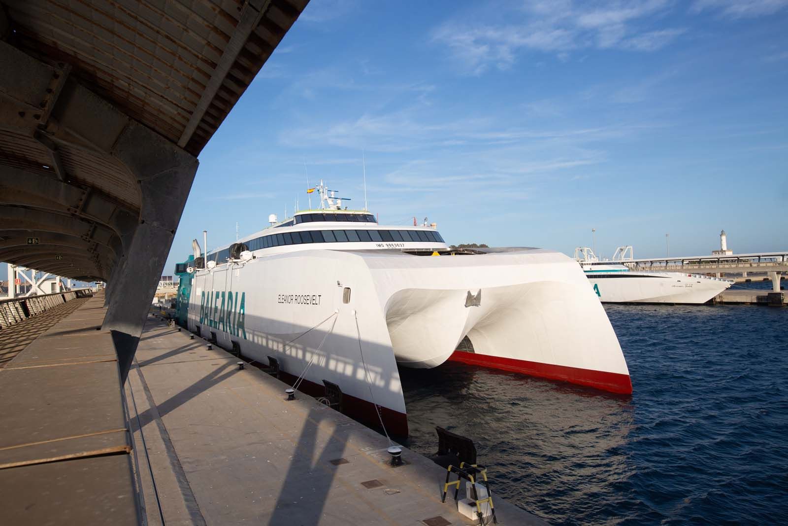 Inauguración del nuevo barco de Baleària, Eleonor Roosevelt.