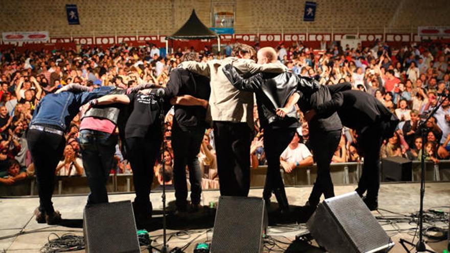 Una imagen del final del concierto, celebrado el pasado sábado.