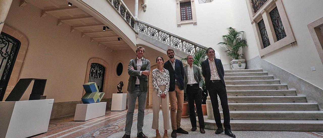 Javier Gomá, María Aparicio Munar, Pablo Pérez d’Ors, Manuel Fontán y Guillermo Nagore, ayer, en el Museu Fundación Juan March. | MANU MIELNIEZUK