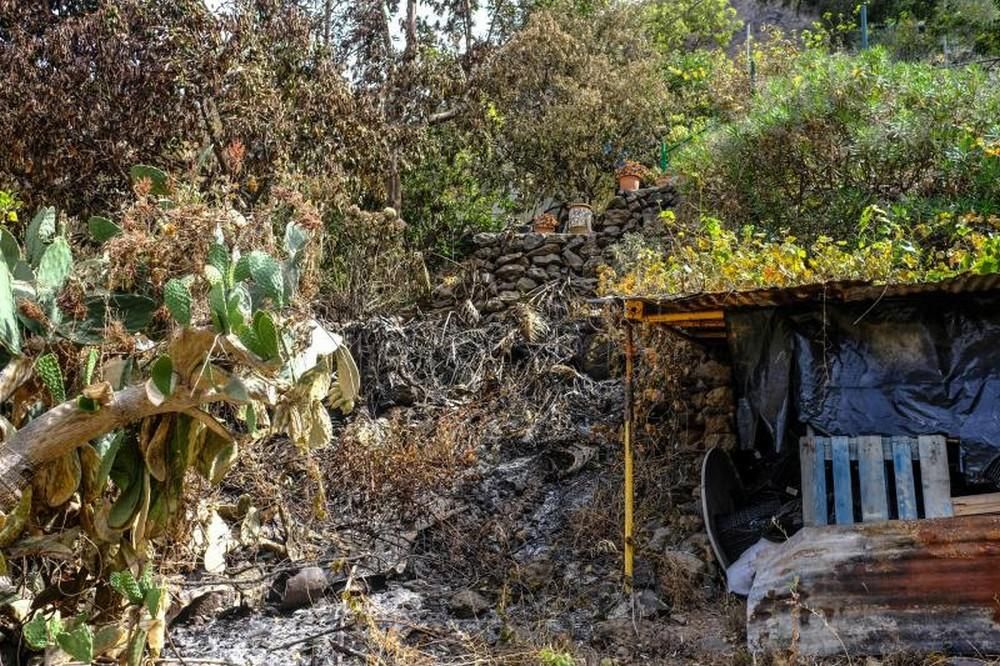 El fuego se ceba con una vivienda en El Sao (Agaete)