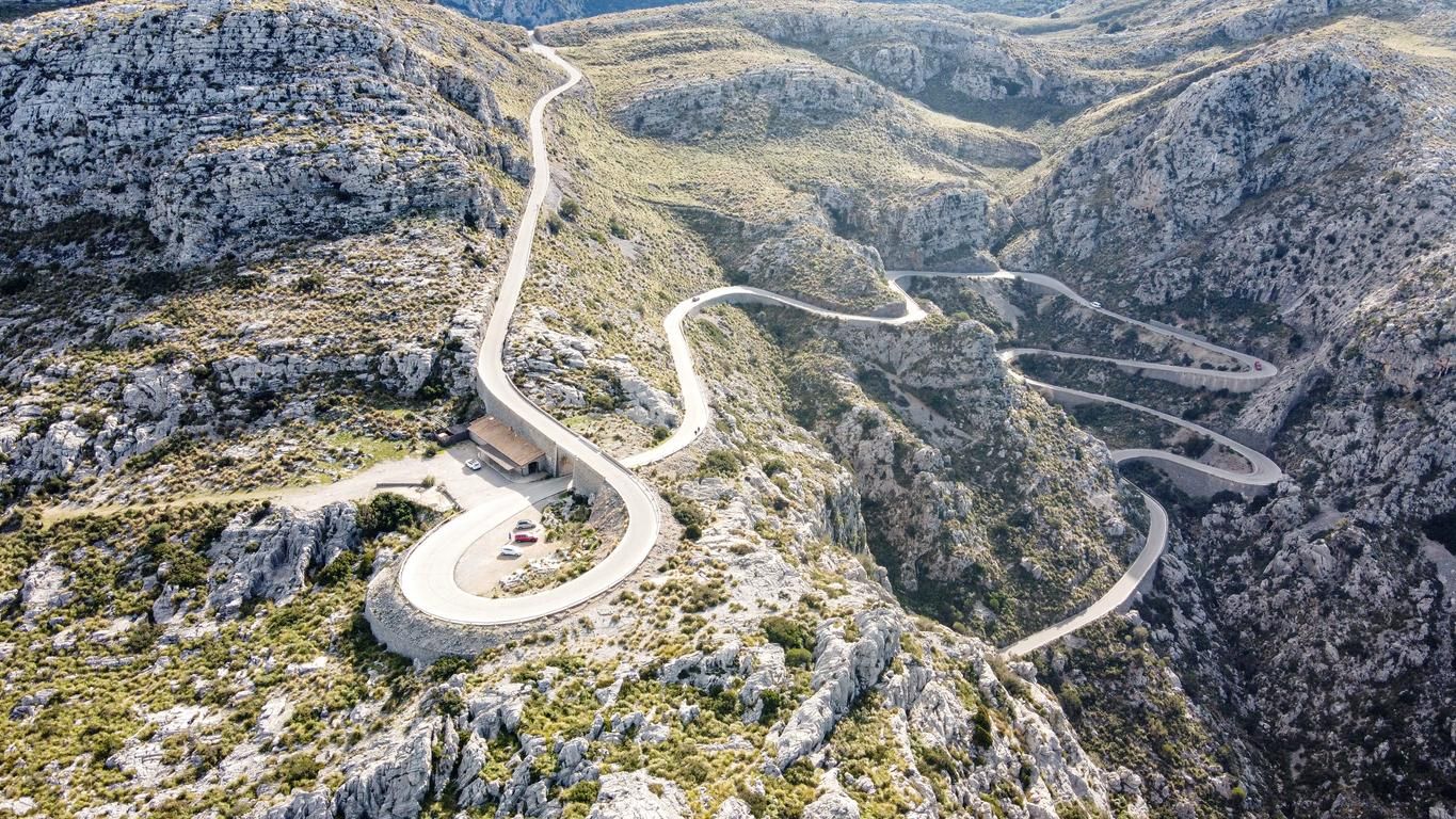 Vista aerea de la carretera de Sa Calobra