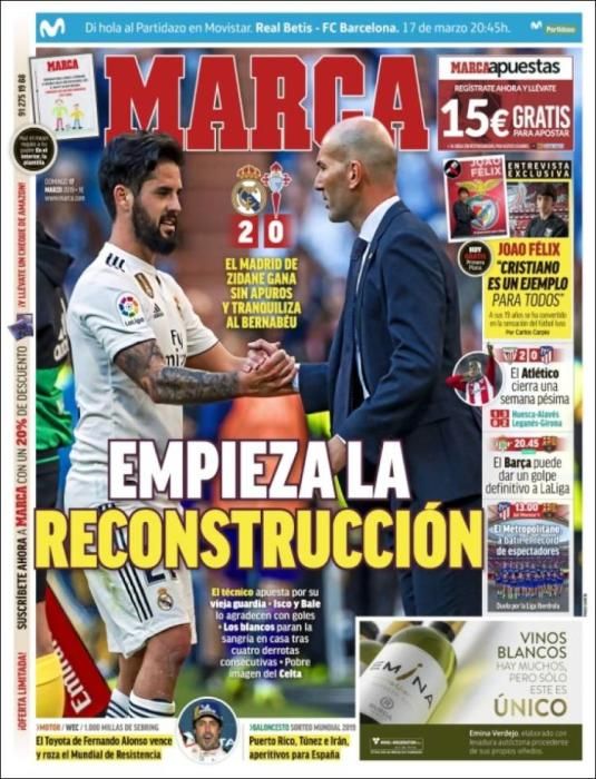 Portada MARCA domingo 17 marzo 2019