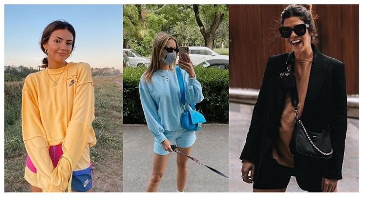 Las influencers Aretha Fusté, Veronica Ferraro y Natalia Cabezas con shorts deportivos