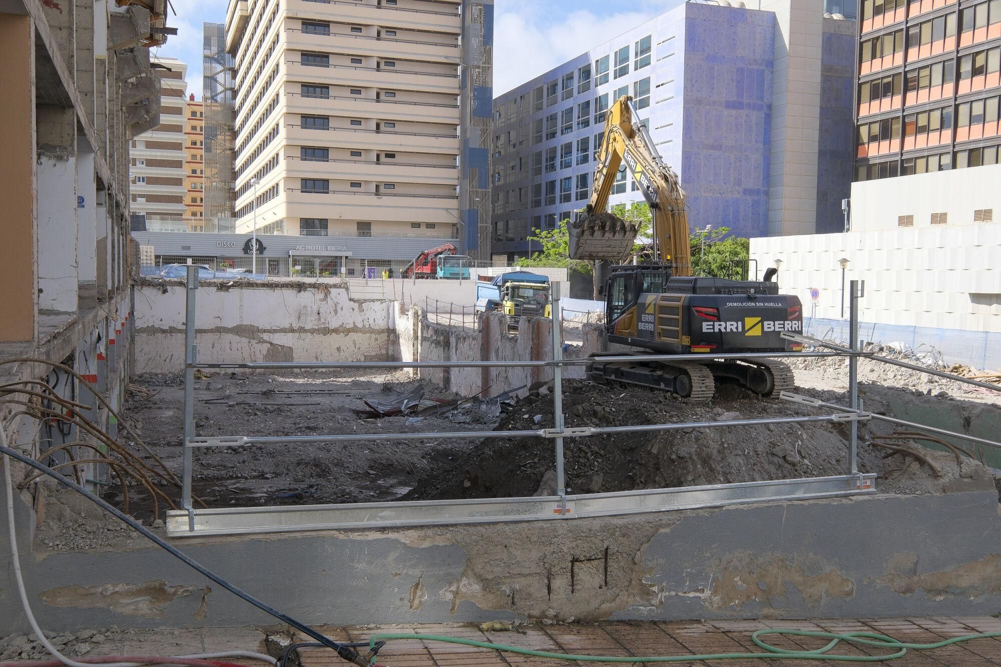 Estado de las obras de demolición del Centro Insular de Deportes