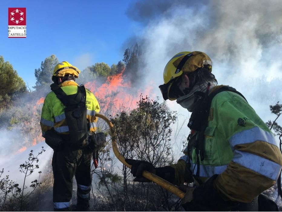 Incendio forestal en Cabanes