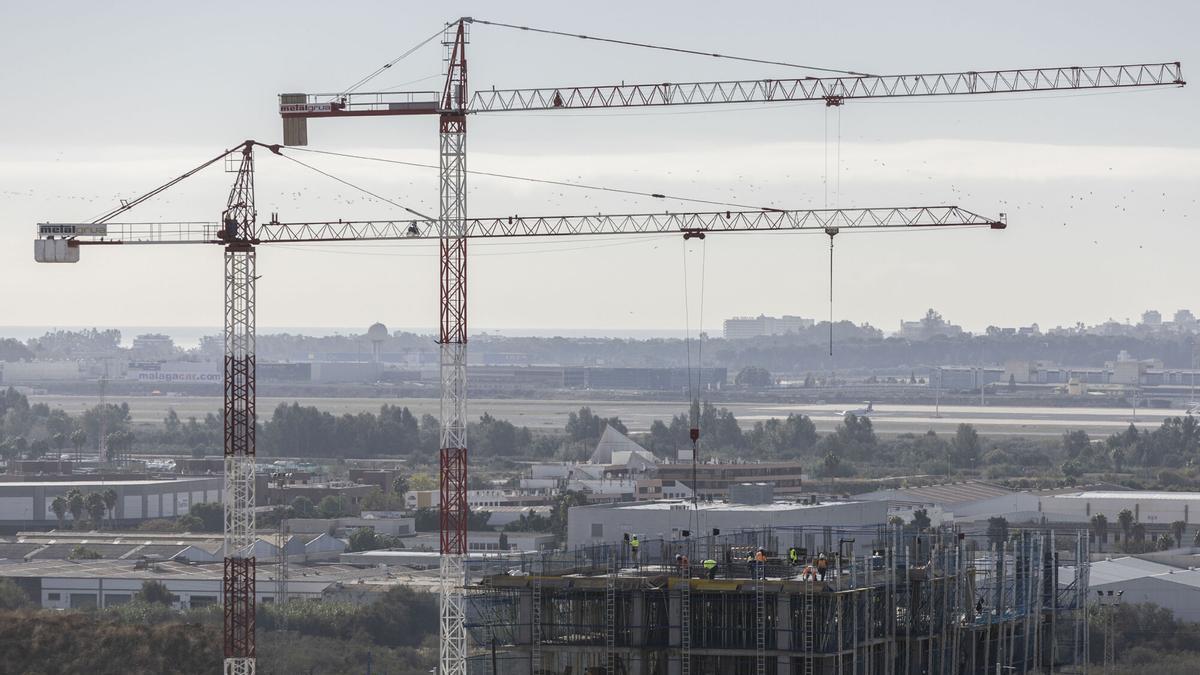 Obras de nuevas viviendas en Málaga