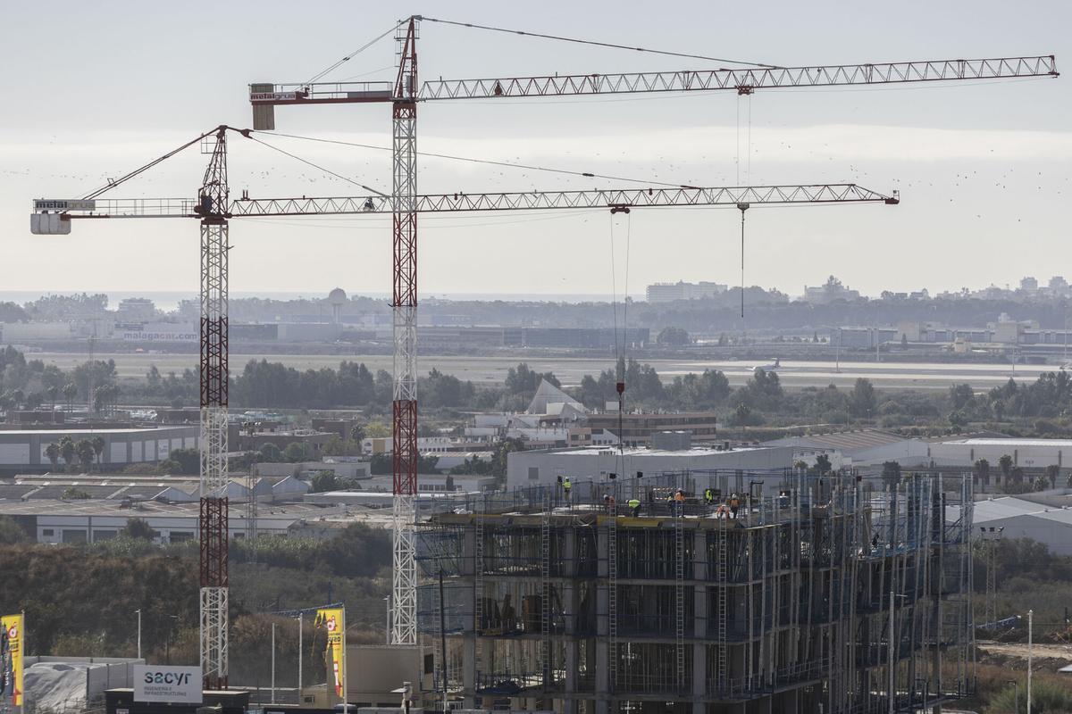 Obras de nuevas viviendas en Málaga