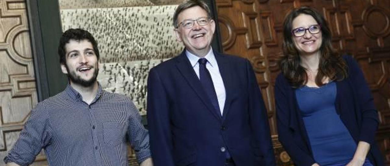 Estañ, Puig y Oltra, socios en el Pacto del Botánico.