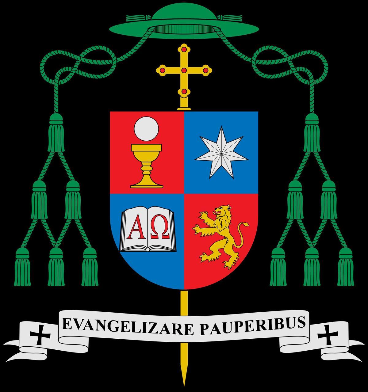 Escudo del obispo Jesús Fernández.