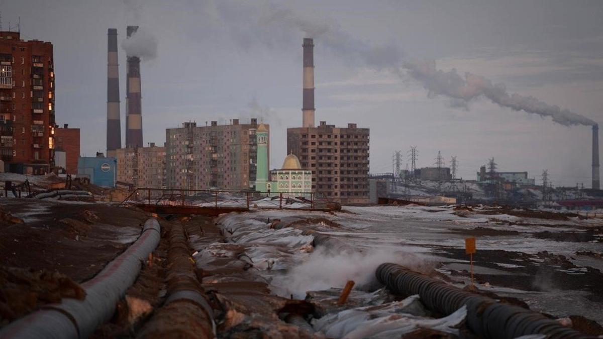 Área industrial en Norilsk