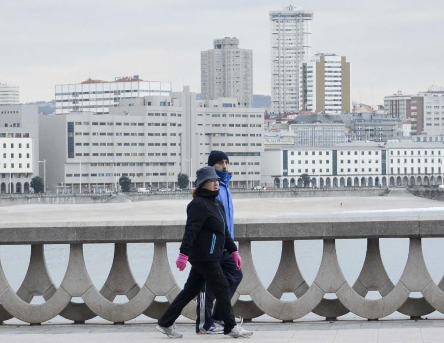 La ola de frío roza A Coruña