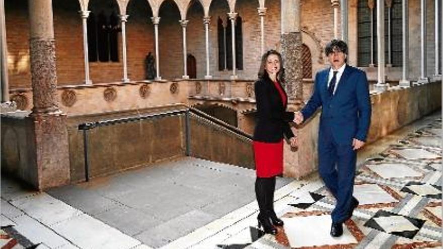 La líder de l&#039;oposició, Inés Arrimadas, va ser rebuda pel president Carles Puigdemont.