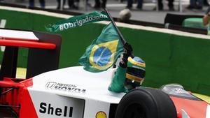 Los colores de Senna volvieron a rodar en Interlagos