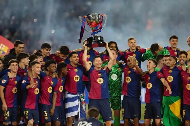 Las mejores imágenes de la celebración del título de Liga del Barça