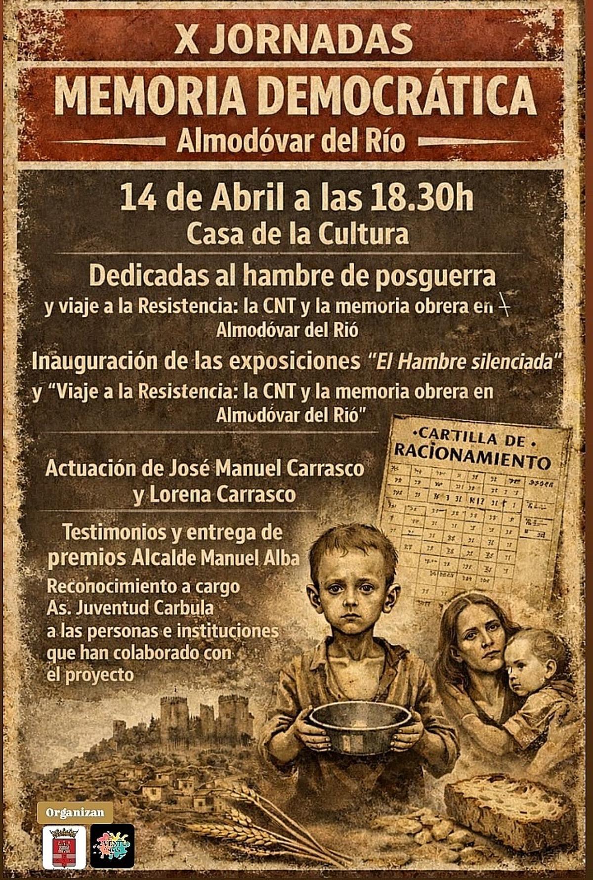 Cartel de la 10ª Jornada de Memoria Democrática de Almodóvar.