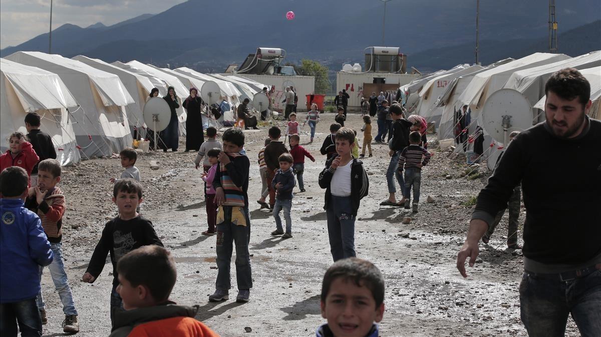 Refugiados sirios en un campamento en Islahniye, en el sureste de Turquía, en el 2016.