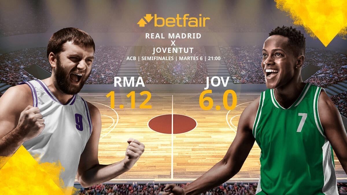 Real Madrid vs. Club Joventut Badalona: horario, TV, bajas, estadísticas y pronósticos del Partido 1