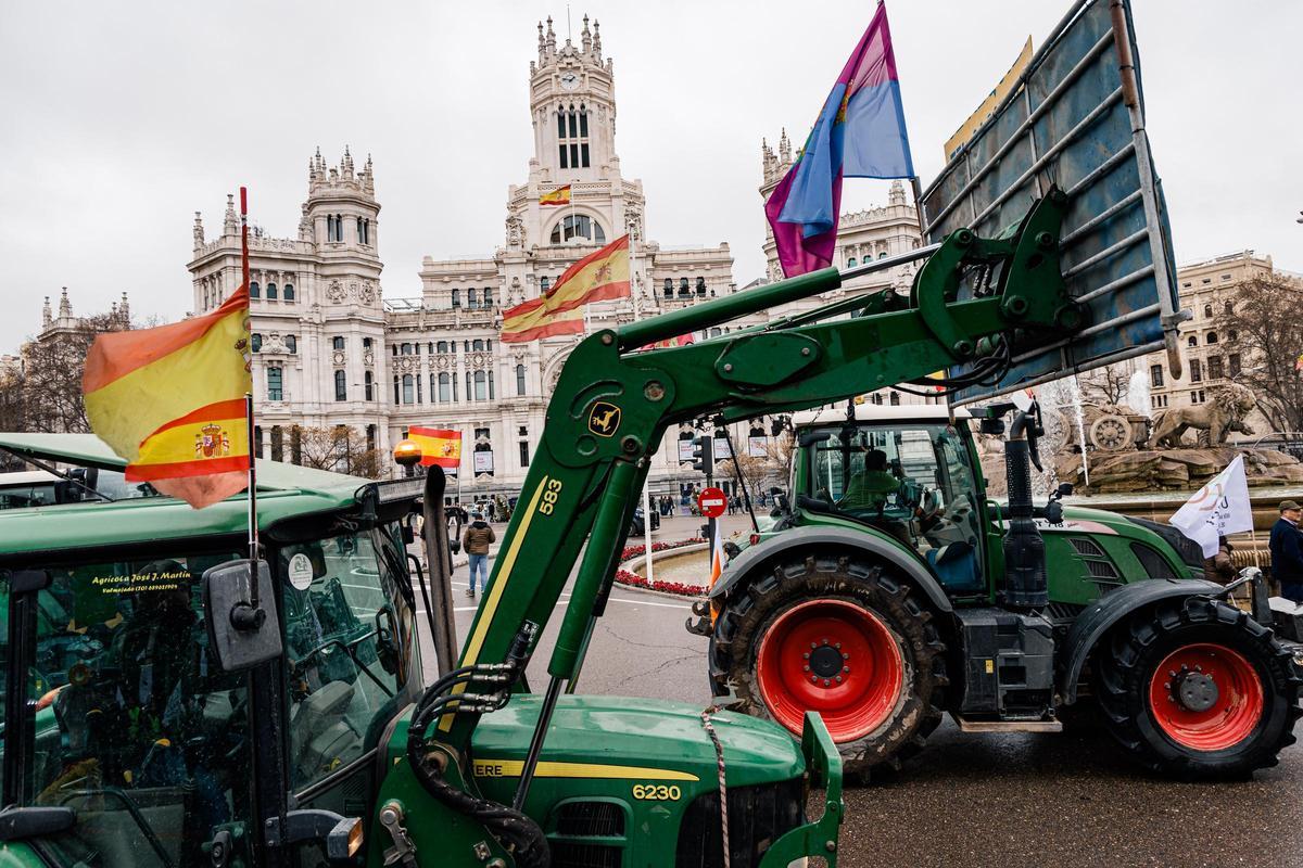 Tractores en las calles de Madrid.