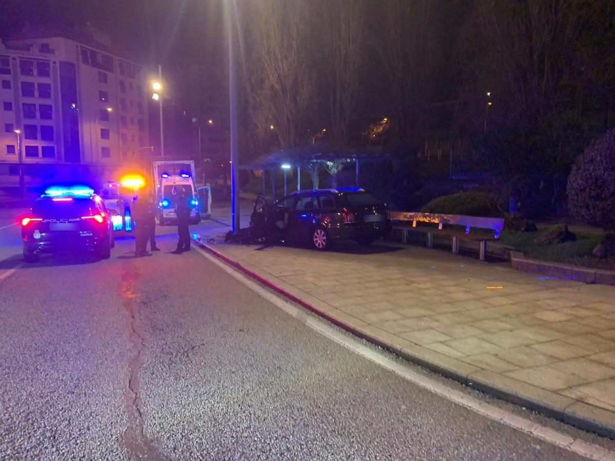 Aparatoso accidente en las fuentes de Aragón de Vigo