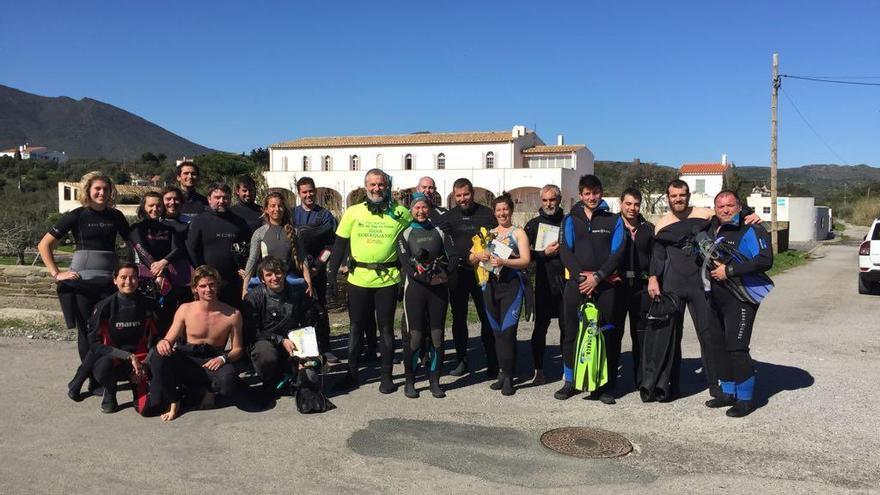 Els participants al curs de guies subaquàtics.