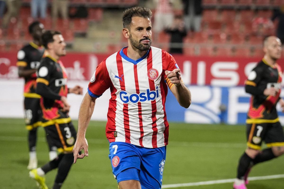 Stuani se apuntó un doblete ante el Rayo en Montilivi