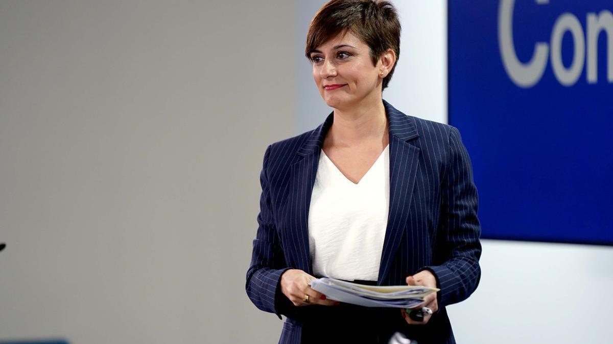 La portavoz del Gobierno, Isabel Rodríguez, en la rueda de prensa posterior a la reunión del Consejo de Ministros.