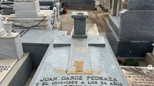 La tumba de Juan Garoz Pedraza fue asaltada el pasado lunes en el cementerio de Los Yébenes.