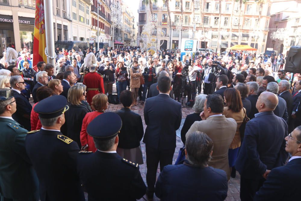 El alcalde Francisco de la Torre ha inaugurado la ceremonia "en un día especial", el 40 aniversario del texto constitucional