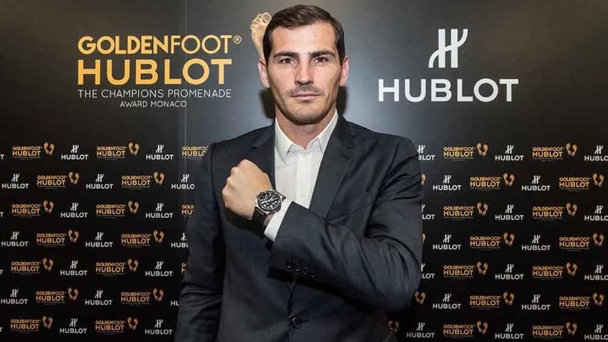 Casillas en un acto promocional con una marca de relojes.
