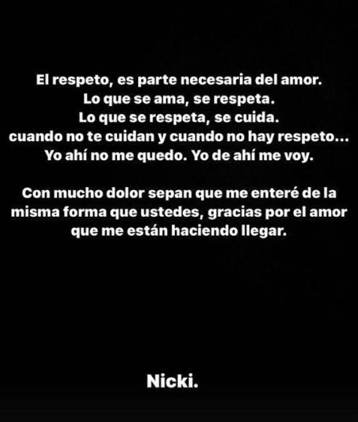 Declaraciones Nicki