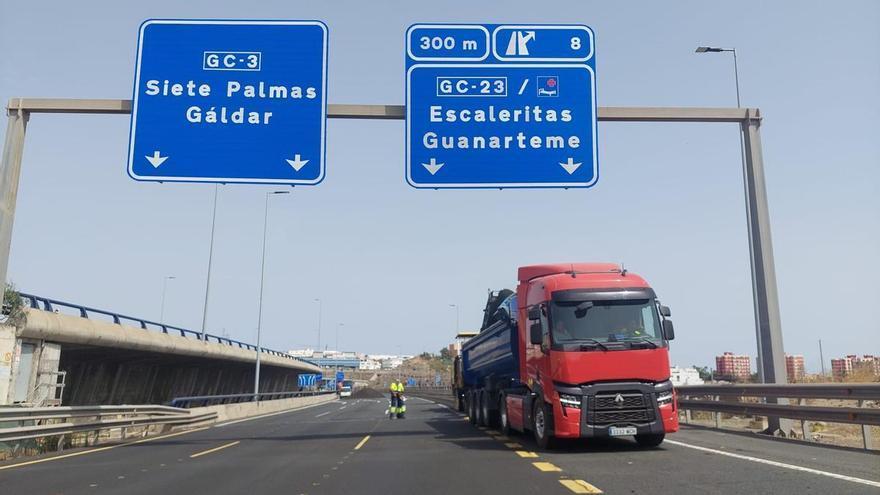 Obras de impermeabilización y pavimentación en la Circunvalación de Las Palmas de Gran Canaria (GC-3)