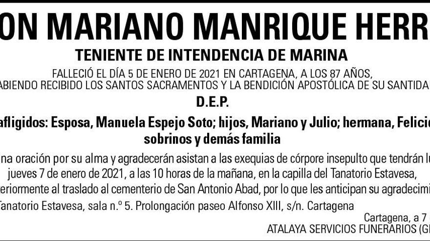 D. Mariano Manrique Herrero
