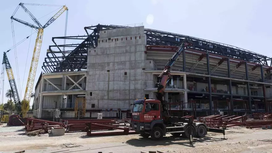 El Roig Arena, listo para iniciar el montaje de la cubierta