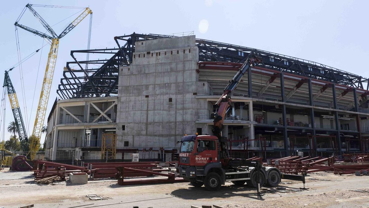 Obras pabellón Roig Arena