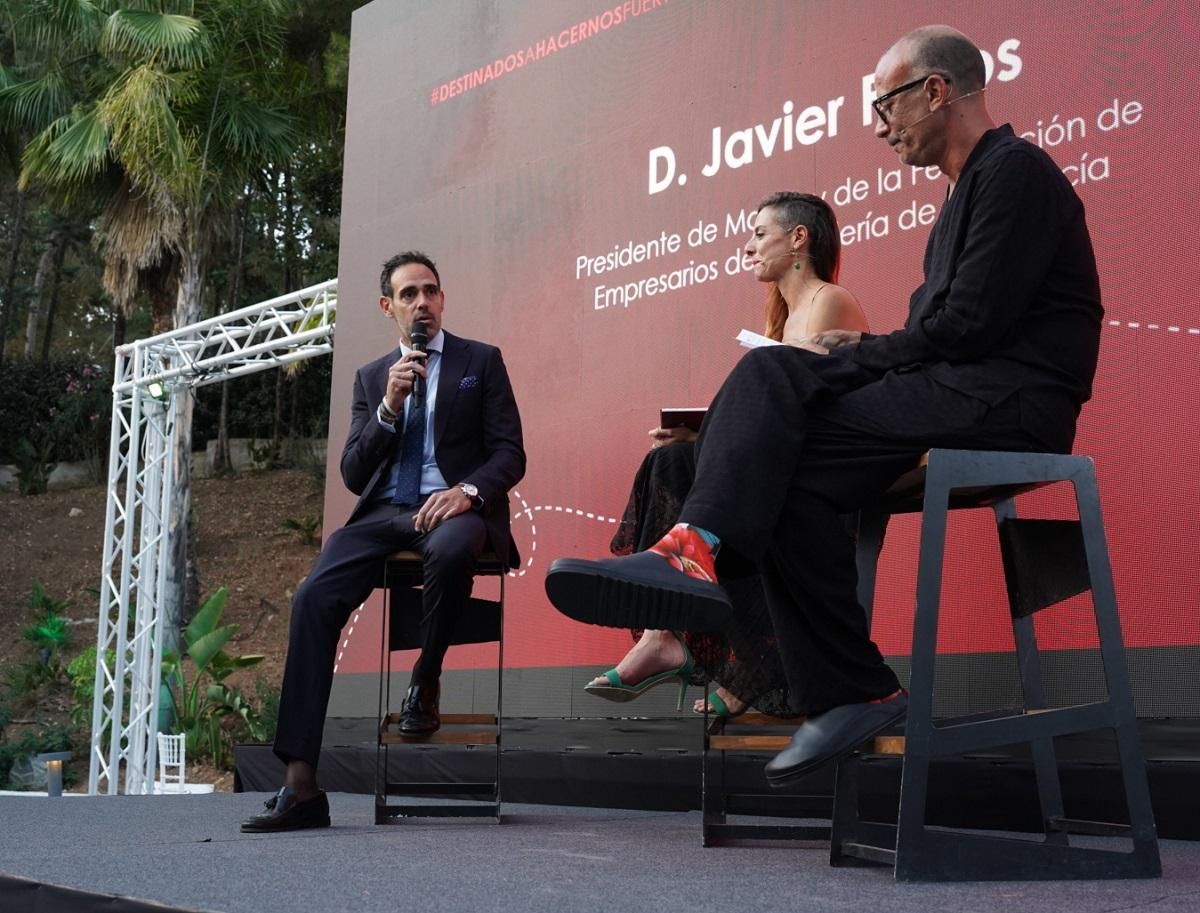 El presidente de Mahos, Javier Frutos, durante su intervención en la Gala de Hostelería de Málaga.