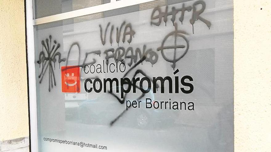 Compromís denuncia «pintadas fascistas» en su sede de Burriana