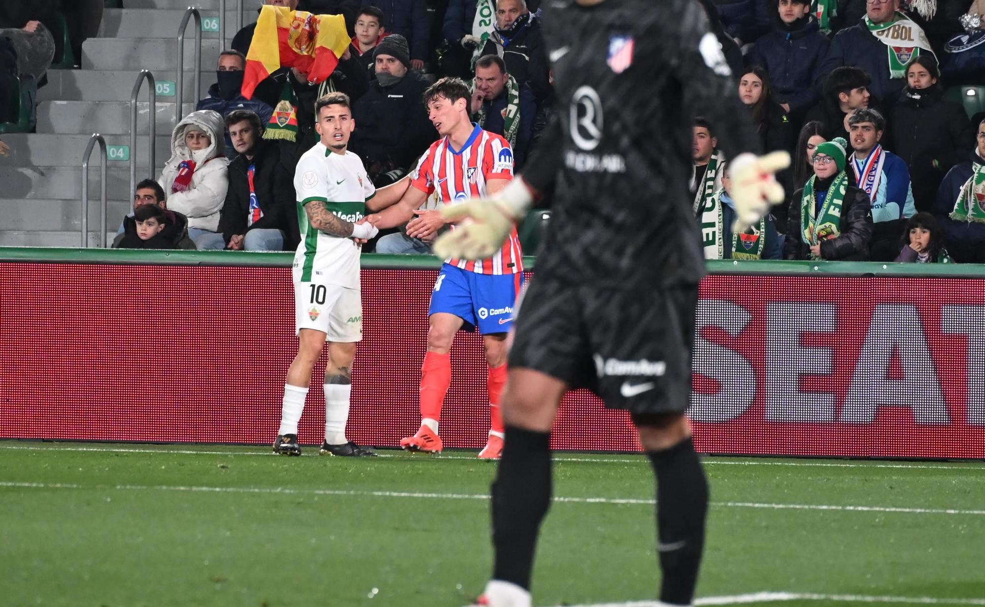 El Elche cae en los octavos de Copa del Rey frente al Atlético de Madrid (0-4)