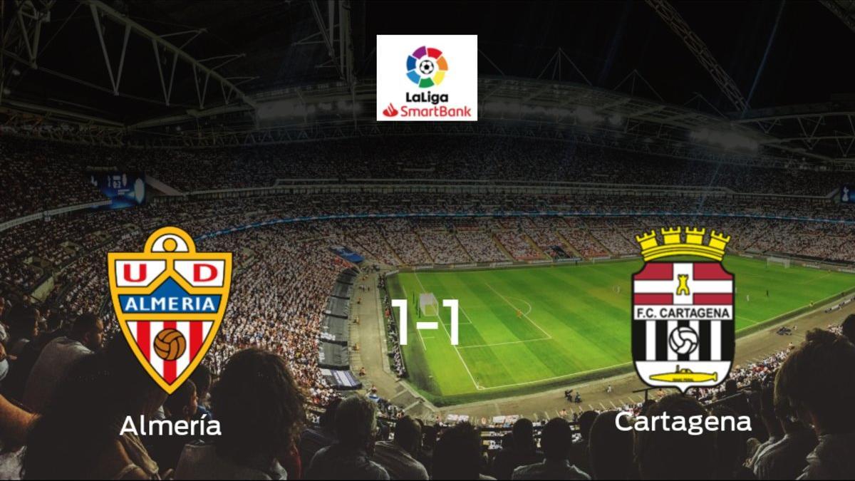 Empate a uno entre el Almería y el Cartagena