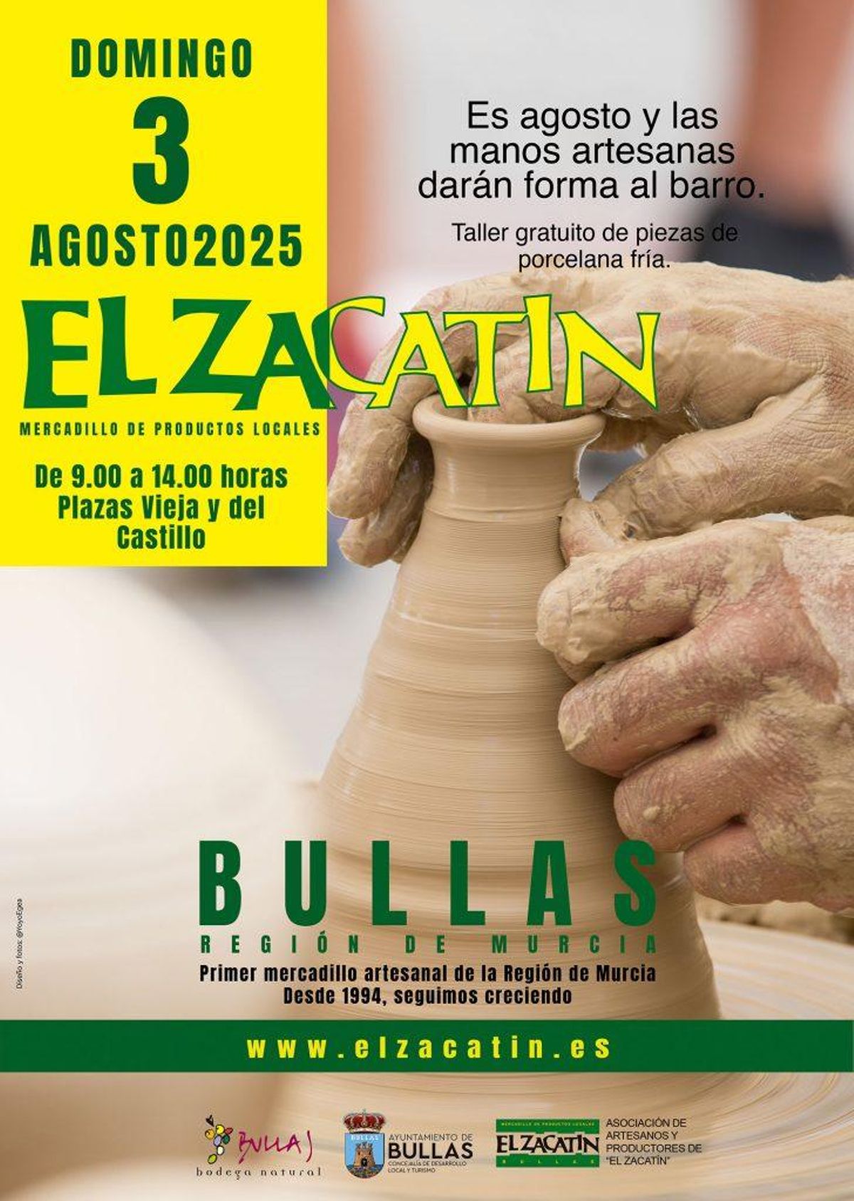 Cartel del mercadillo de El Zacatín.