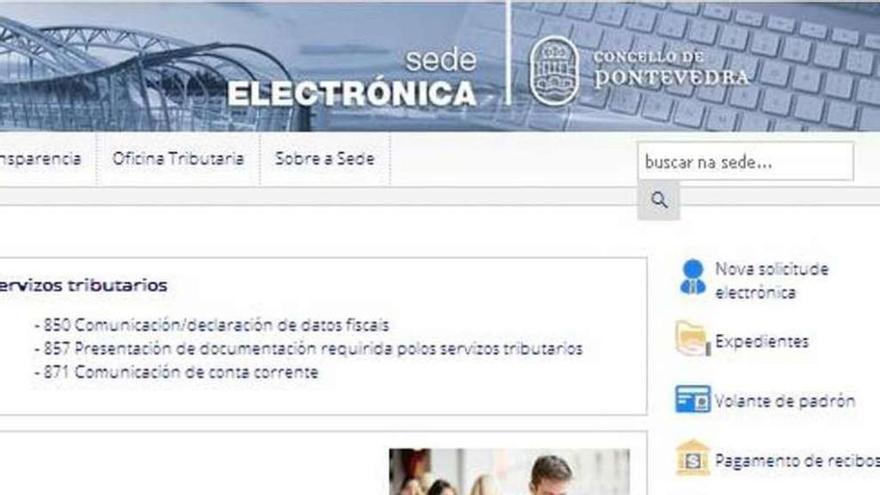 Imagen de la sede electrónica del Concello de Pontevedra. // FdV